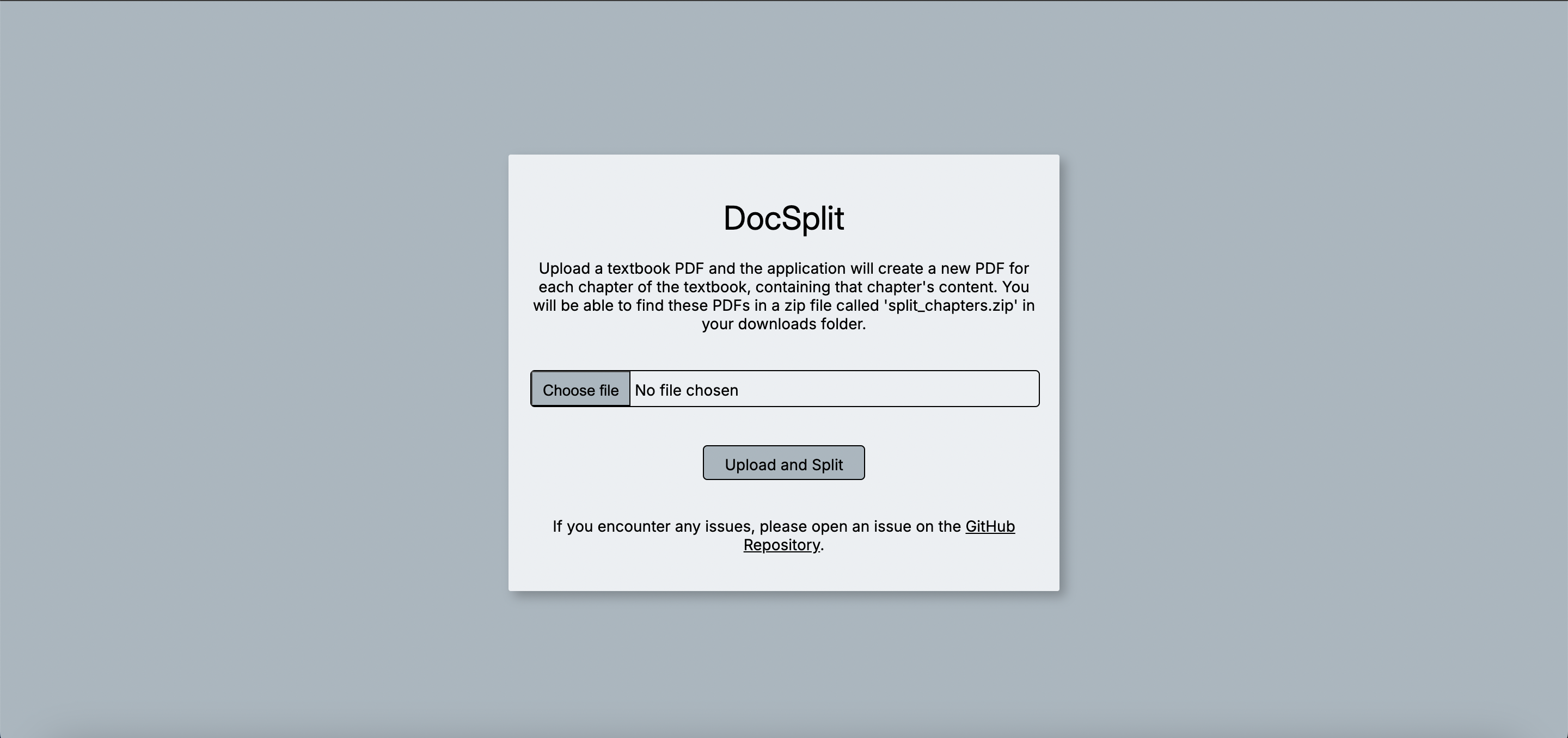 DocSplit page